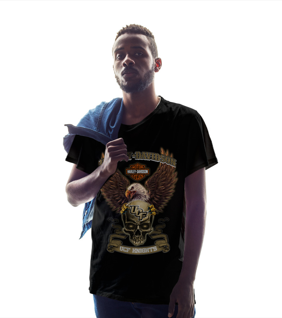 Harley Davidson Ucf Knights Eagle Skull T-Shirt