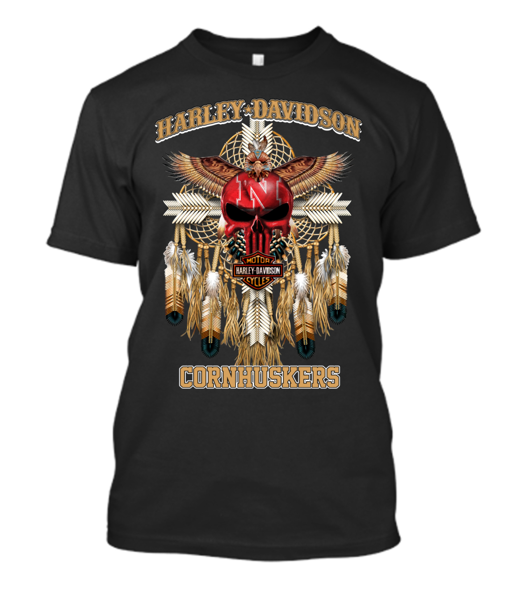 Harley Davidson Motor Cycles Cornhuskers N T-Shirt