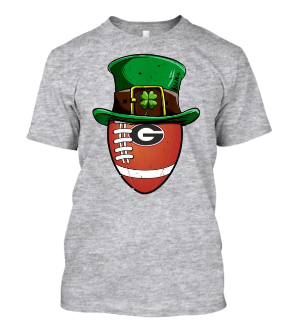 Georgia Bulldogs Football St Patrick's Day Shamrock Hat T-Shirt
