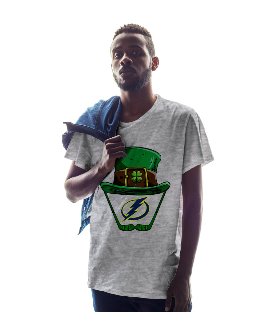 Tampa Bay Lightning St. Patrick's Day Hockey Hat T-Shirt
