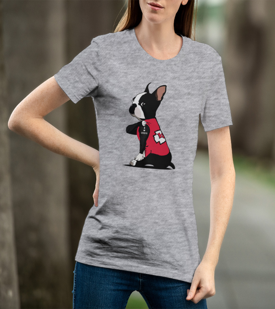 Kansas City Chiefs Bulldog I Love Chiefs T-Shirt