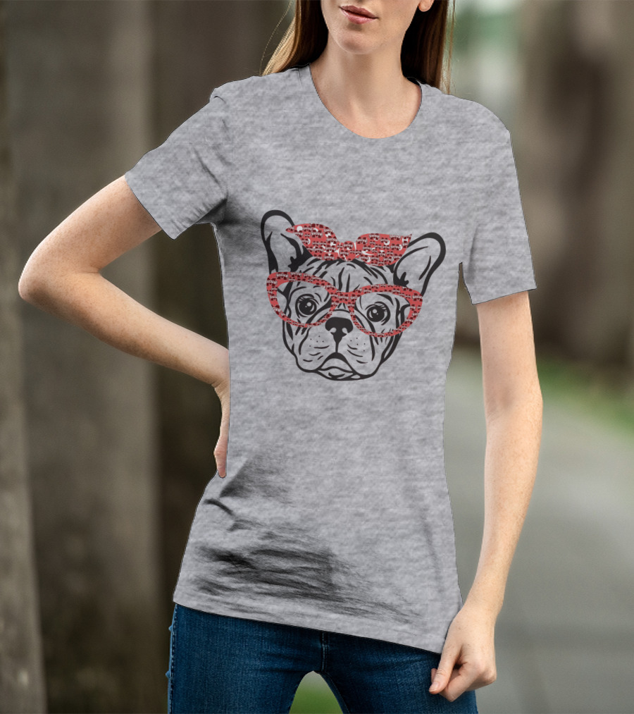 Mississippi State Bulldogs Bulldog With Bow And Glasses T-Shirt