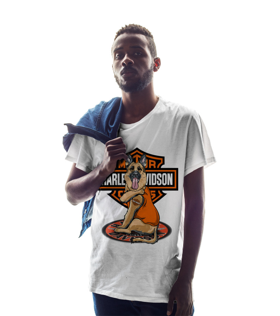 Harley Davidson Motor Cycles German Shepherd T-Shirt