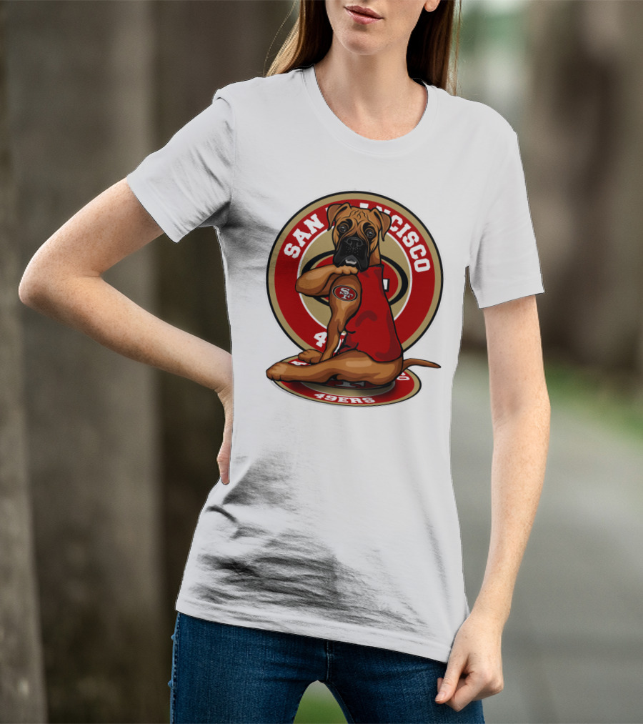 San Francisco 49ers Boxer Dog Nfl Team T-Shirt