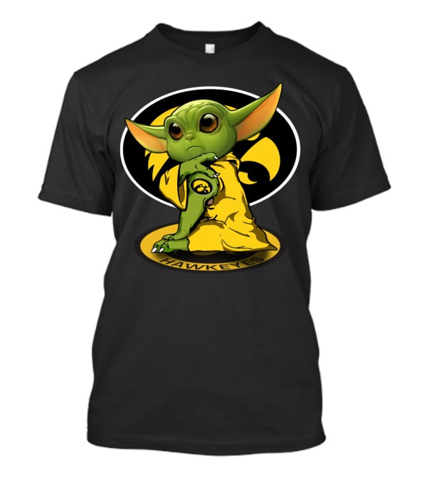 Iowa Hawkeyes Yoda Star Wars Crossover T-Shirt