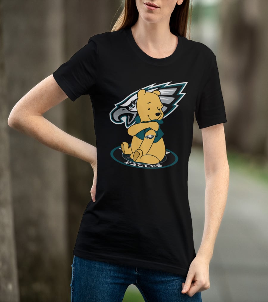 Philadelphia Eagles Pooh Bear Nfl Fan Crossover T-Shirt
