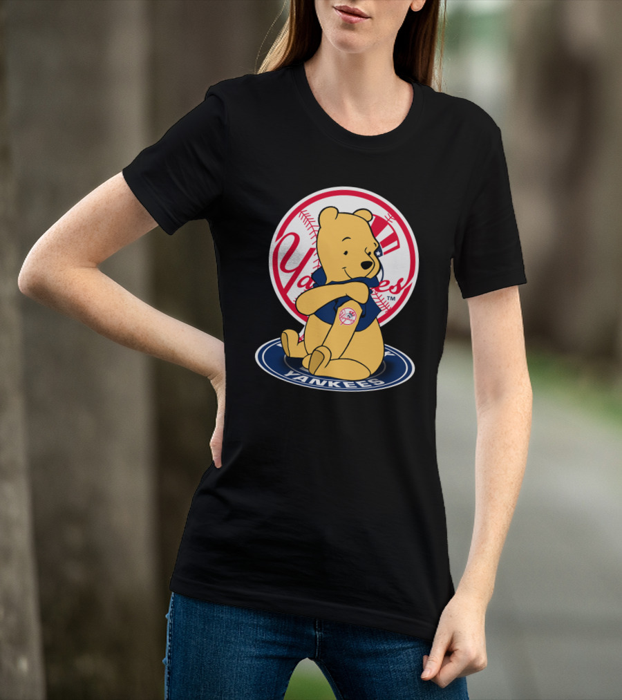 Yankees Pooh Bear Baseball Mashup T-Shirt