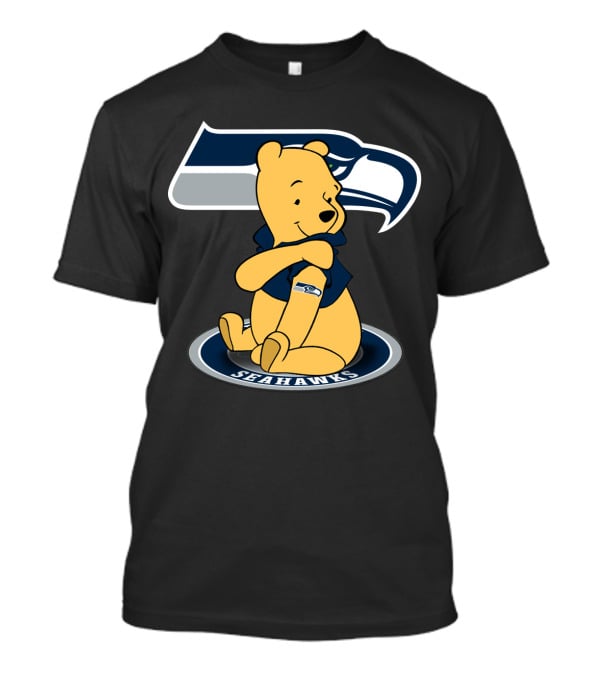 Pooh Seahawks NFL Team Crossover T-Shirt