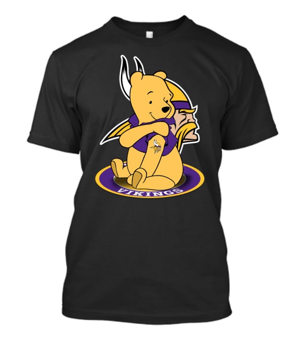 Vikings Pooh Bear Crossover Minnesota Football Fan T-Shirt