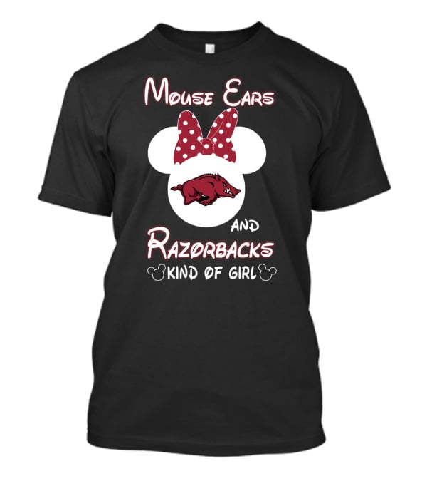 Mouse Ears And Razorbacks Kind Of Girl T-Shirt