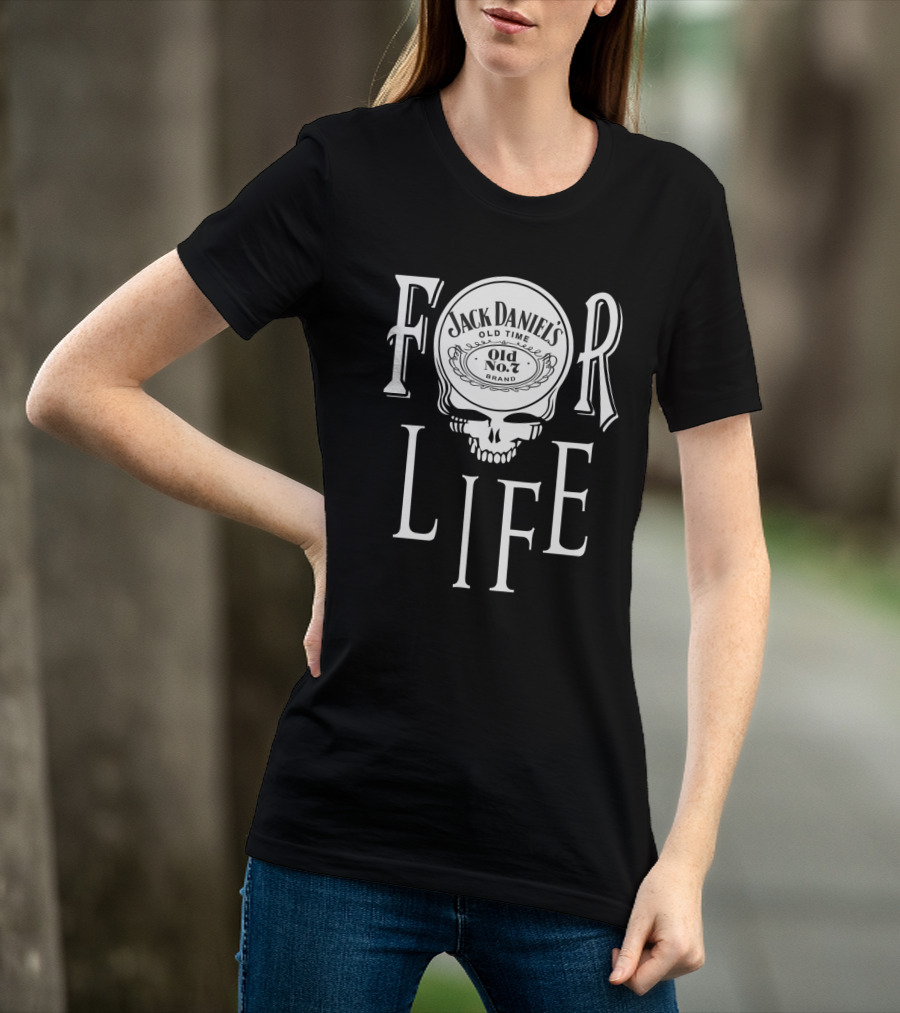 Jack Daniel's Old No. 7 Brand Skull For Life T-Shirt
