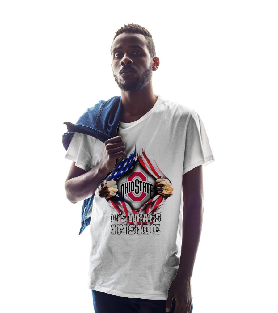 Ohio State It's What's Inside American Flag Ncaa T-Shirt