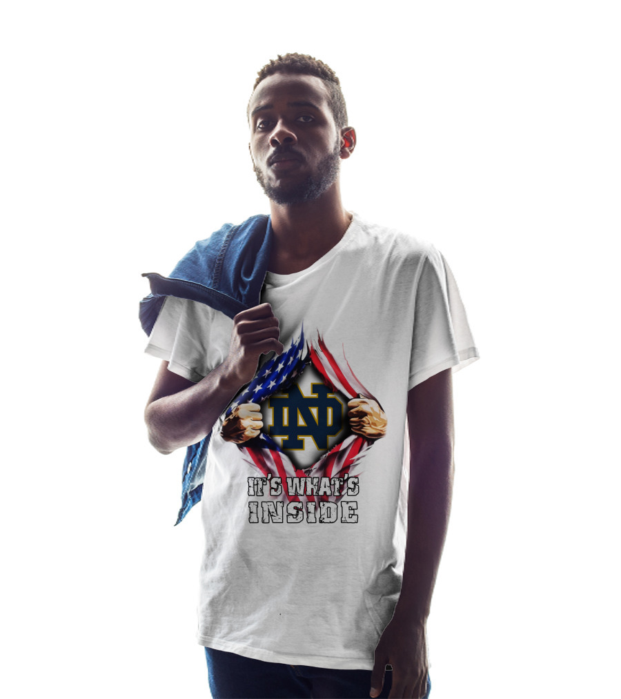 American Flag Notre Dame It's What's Inside T-Shirt
