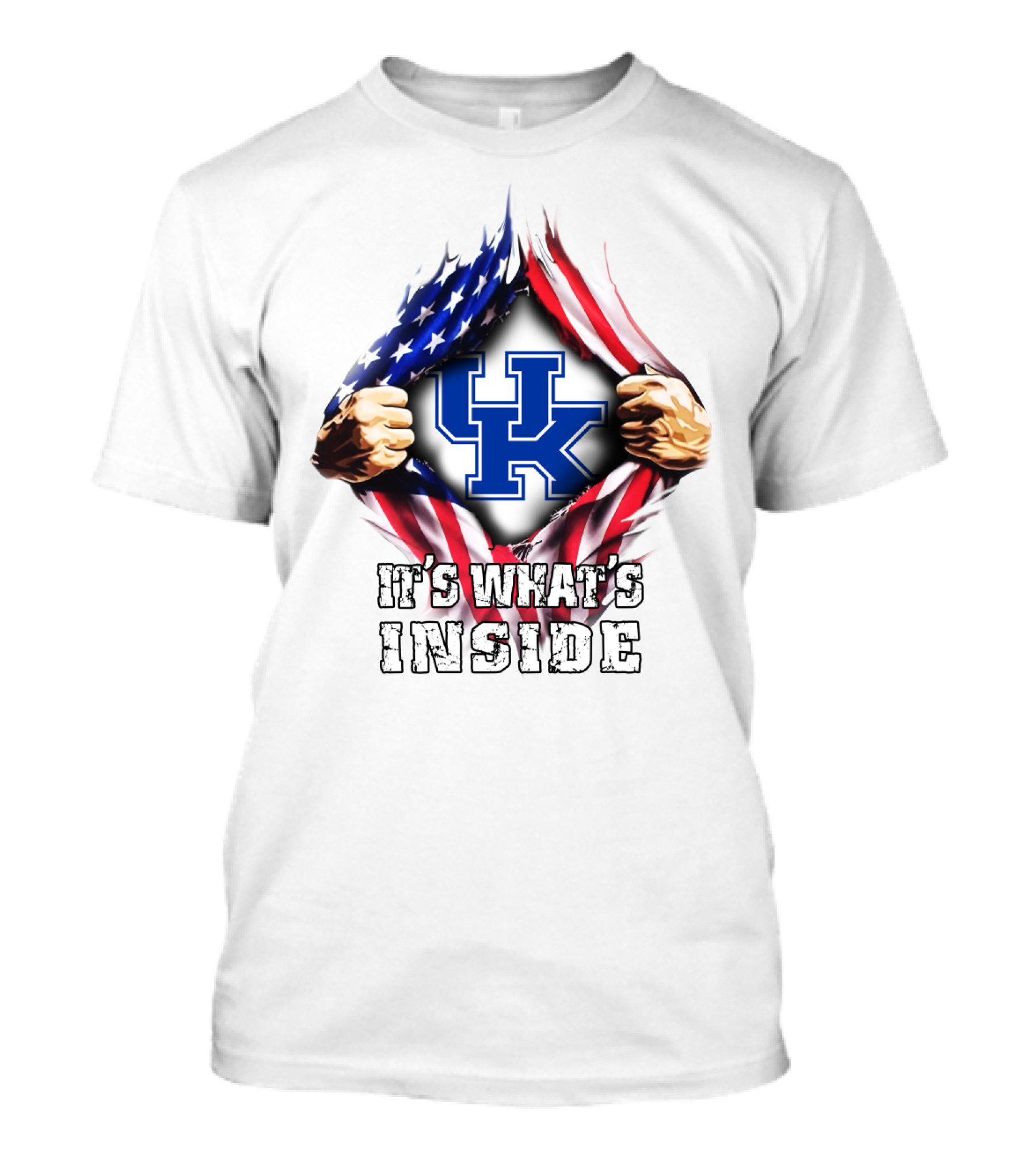 Uk Logo American Flag It's What's Inside T-Shirt