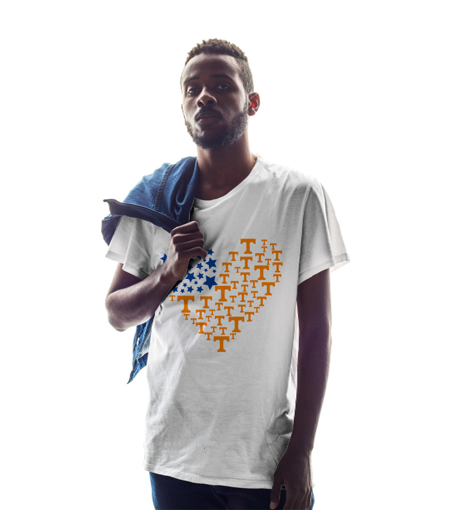 Heartflag Tennessee Volunteers Ncaa Stars T T-Shirt