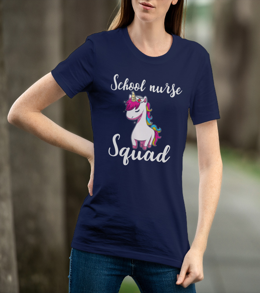 School Nurse Squad Unicorn T-Shirt