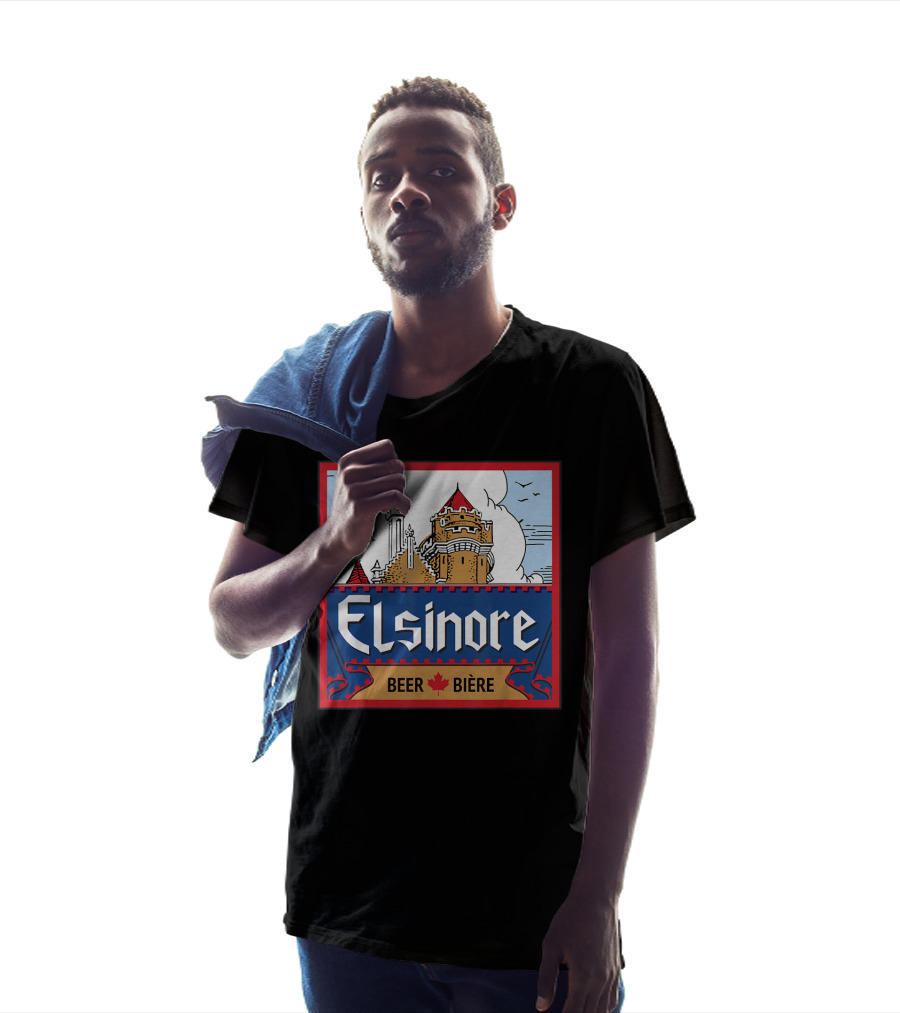Elsinore Beer Bière Castle Design With Maple Leaf T-Shirt