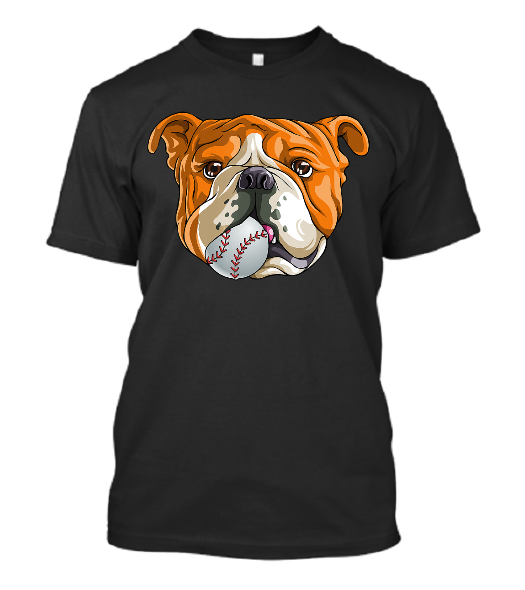 Baseball Bulldog With Ball In Mouth T-Shirt