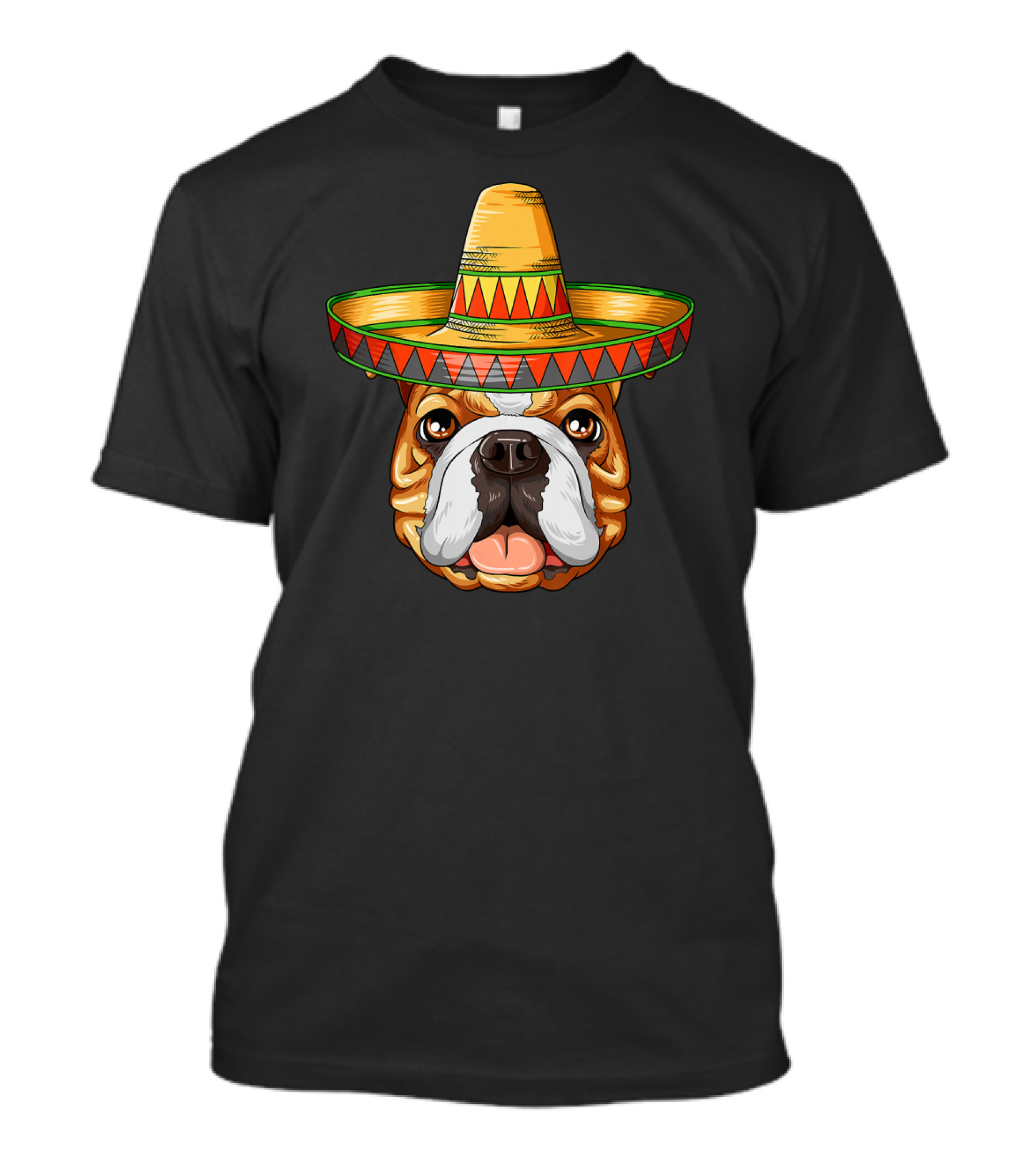 English Bulldog Sombrero Cinco De Mayo Mexican T-Shirt