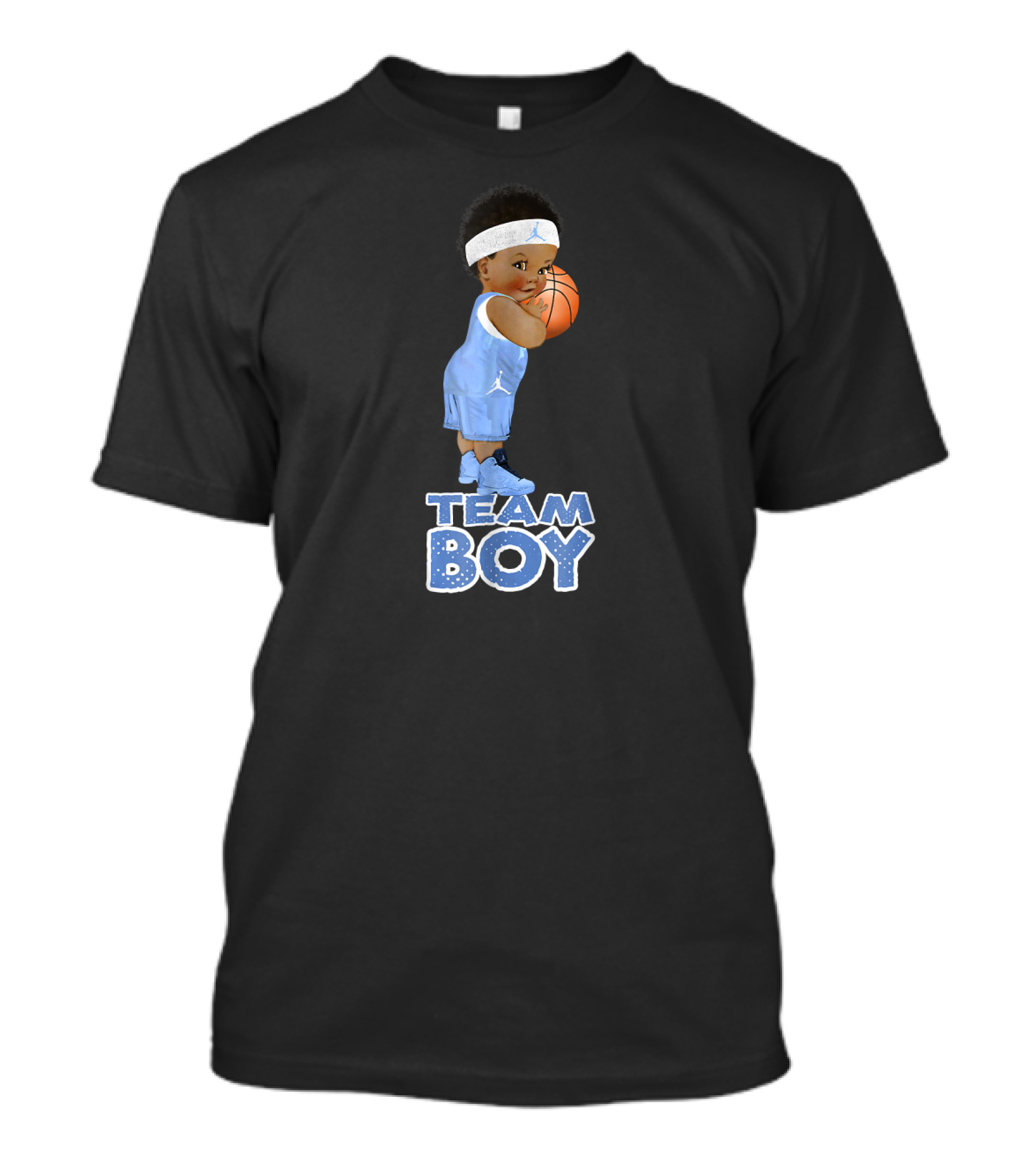Team Boy Basketball Baby With Afro Hairstyle T-Shirt