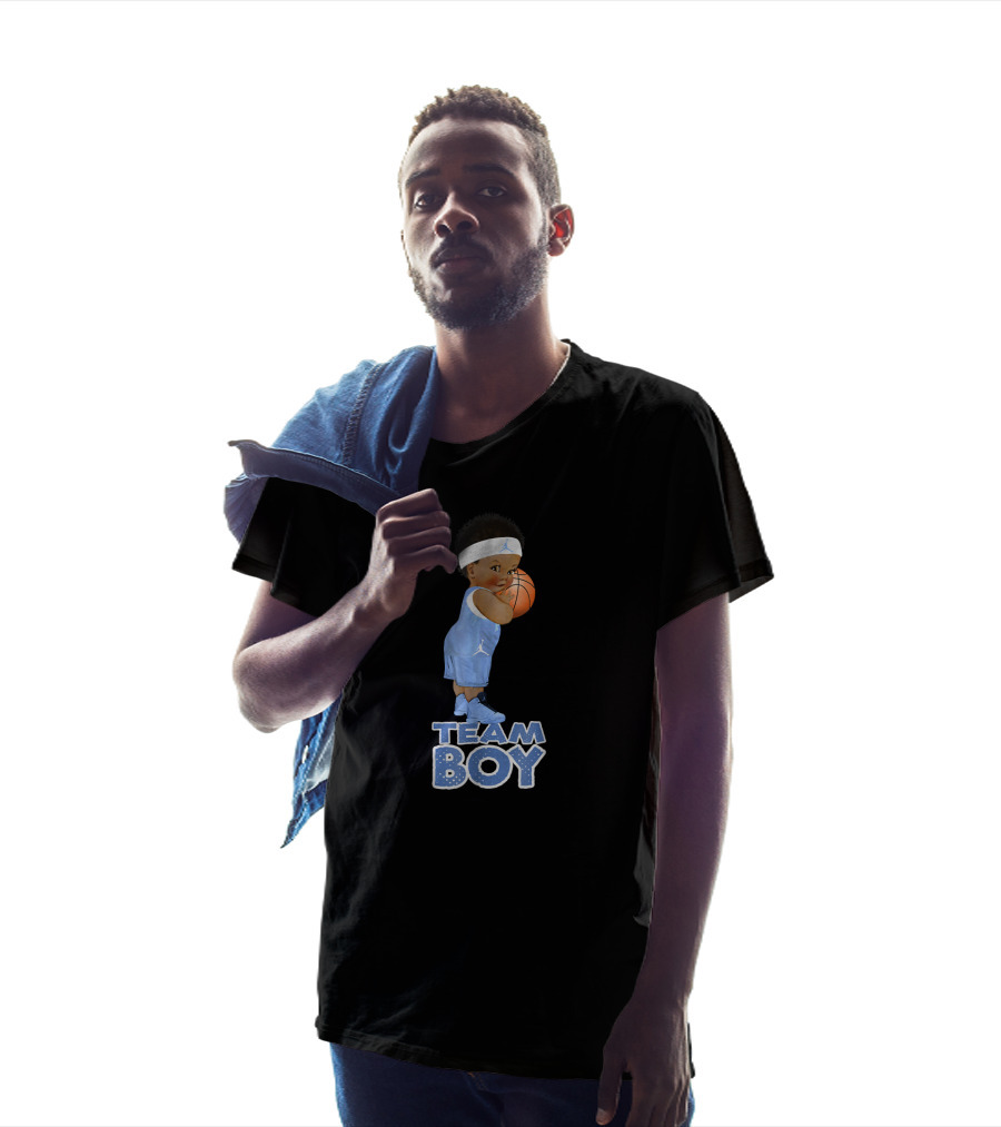 Team Boy Basketball Baby With Afro Hairstyle T-Shirt
