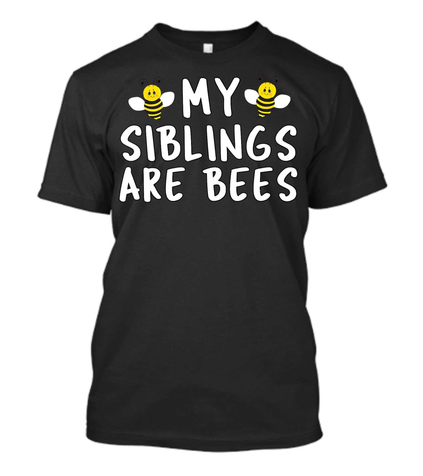 Funny Beekeeper My Siblings Are Bees Cute Cartoon Insect Humor T-Shirt