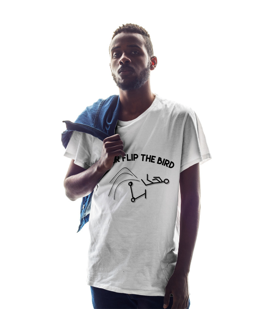 NEVER FLIP THE BIRD Funny Bird Scooter T-Shirt