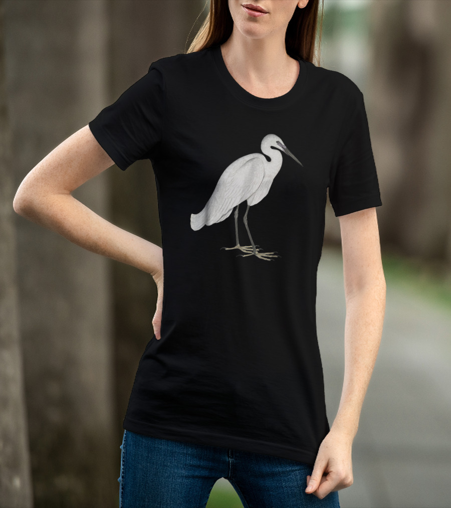 Great White Heron Bird T-Shirt