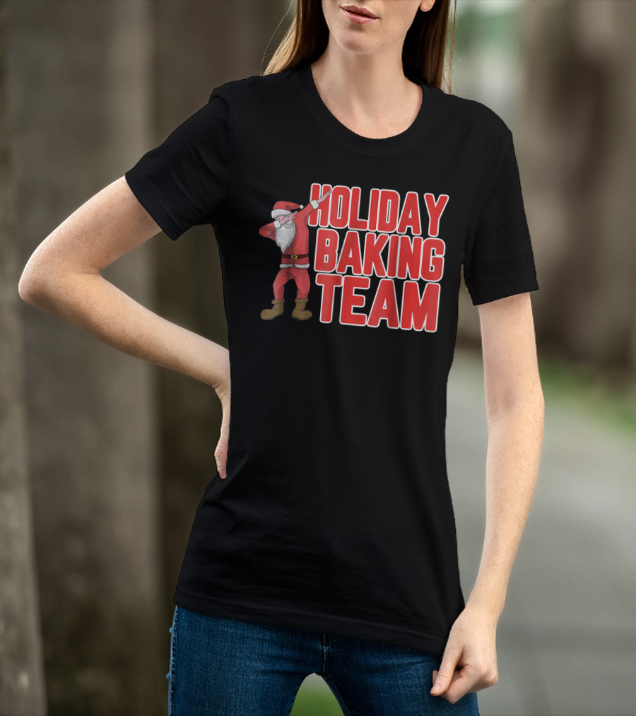 Holiday Baking Team Dabbing Santa T-Shirt