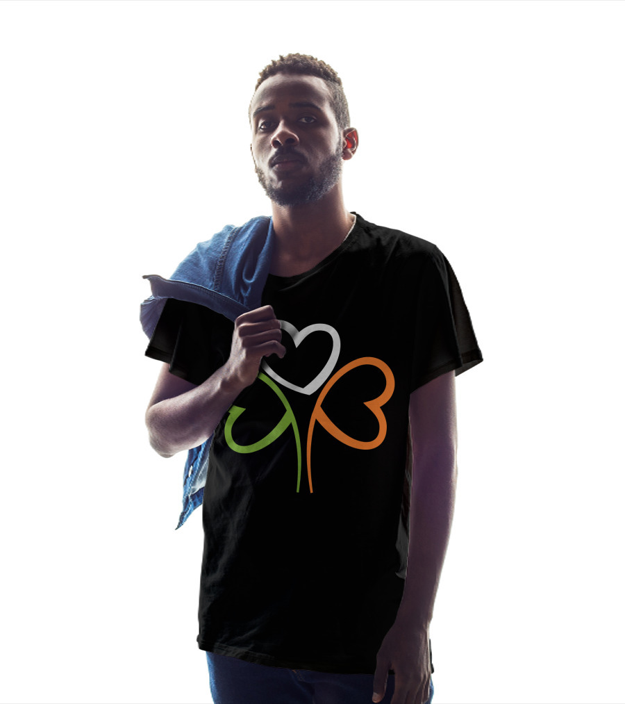 3 Hearts Shamrock Ireland Flag T-Shirt