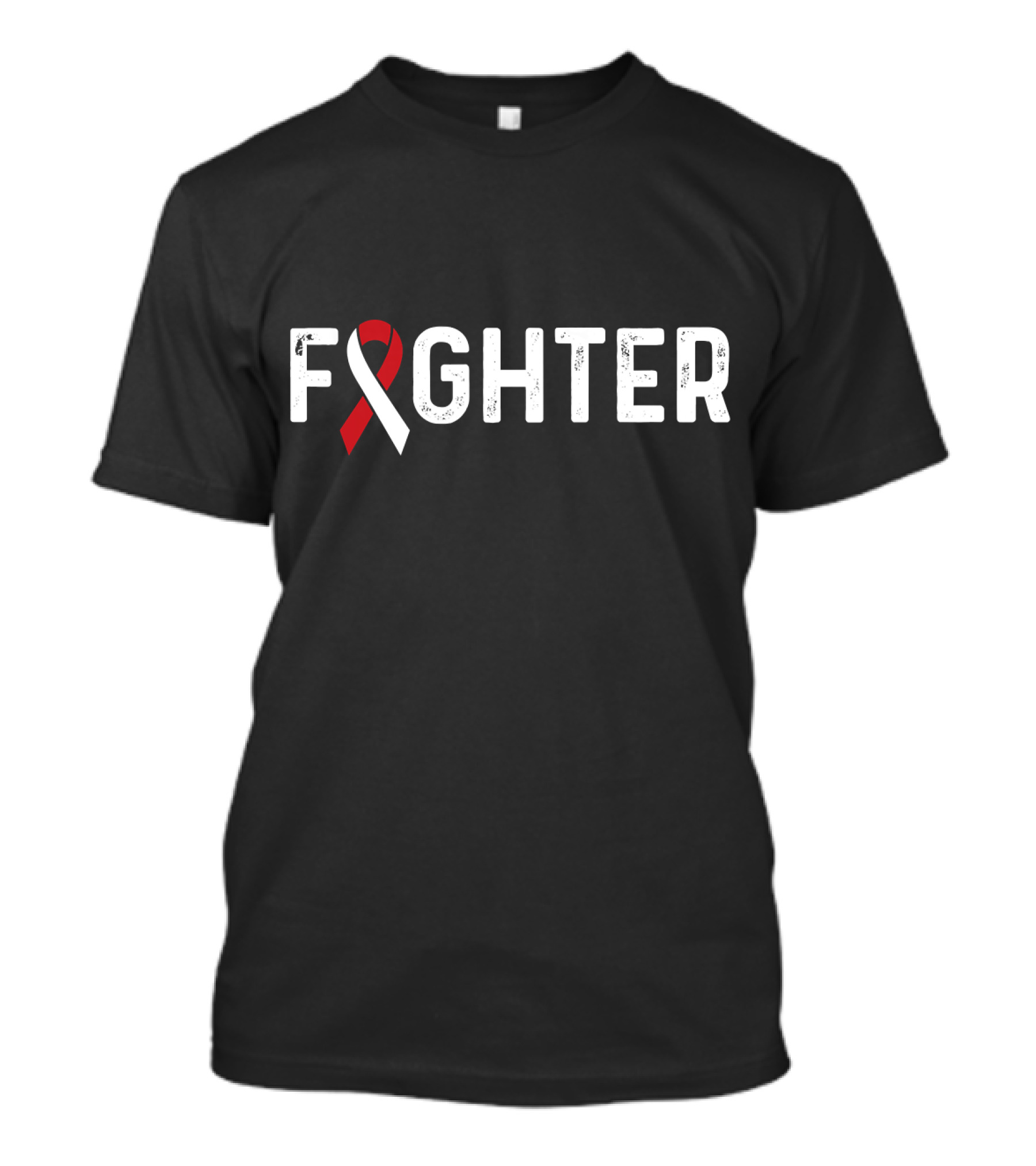 Fighter Aplastic Anemia Awareness Red And White T-Shirt