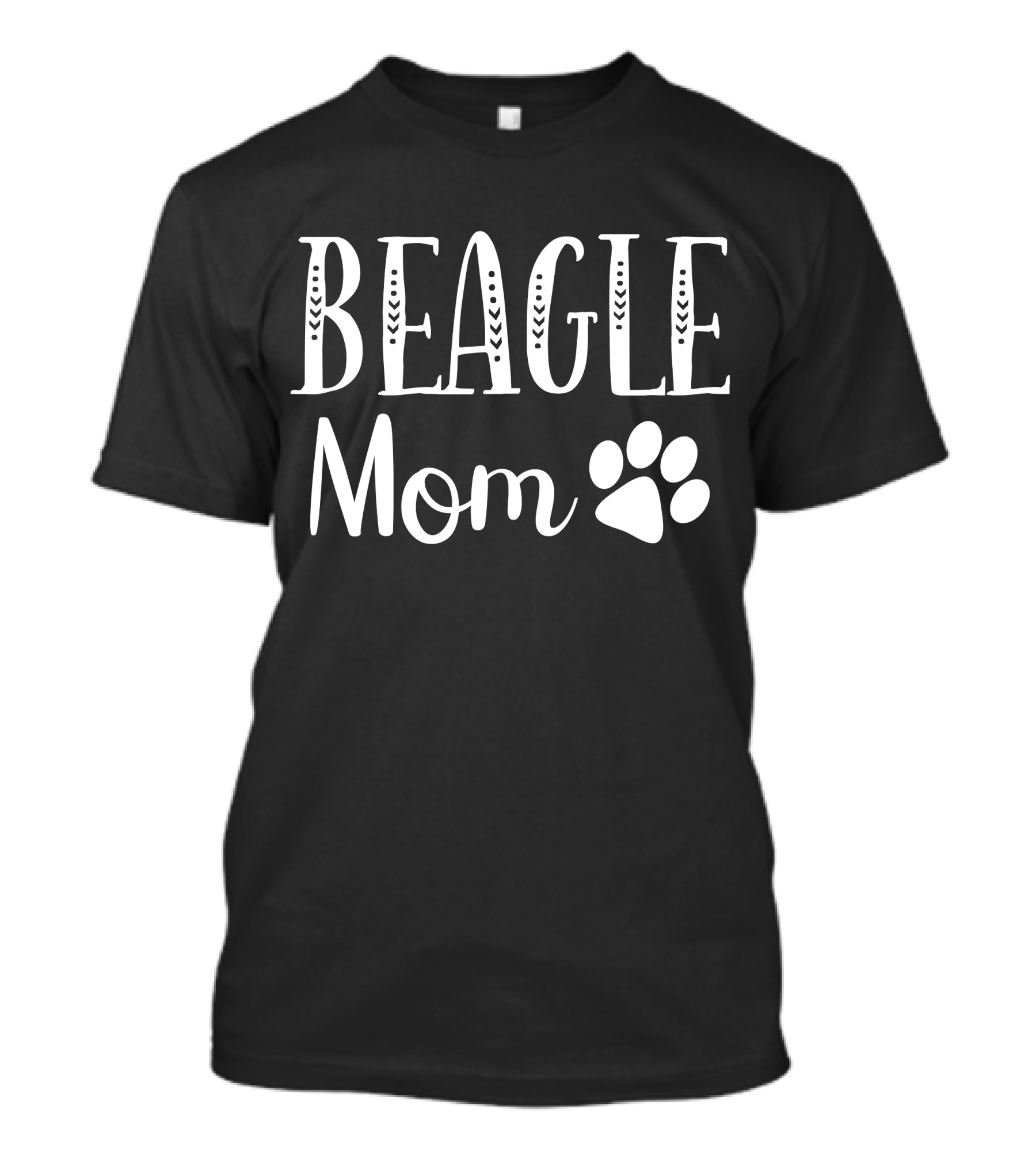 Beagle Mom Mama Funny Dog Lovers Owner Pawprint T-Shirt
