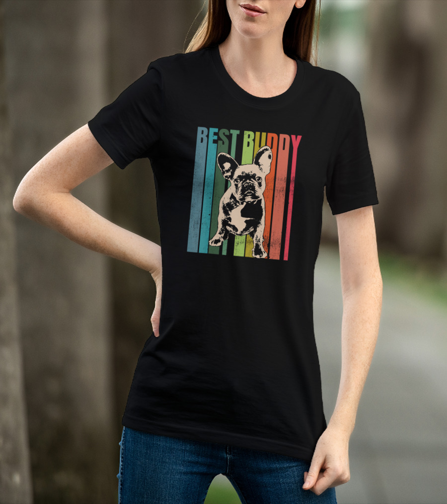 Best Buddy Vintage French Bulldog T-Shirt