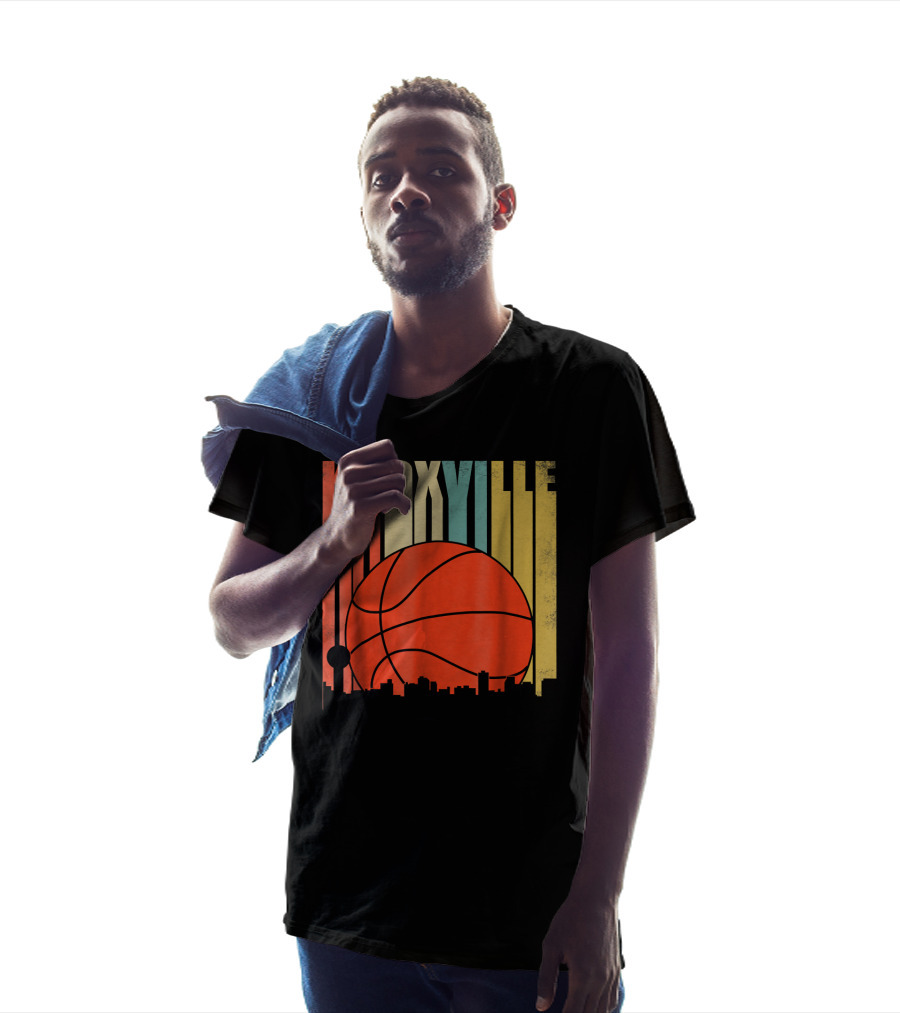 Knoxville Basketball Vintage Tennessee Skyline Sunset T-Shirt