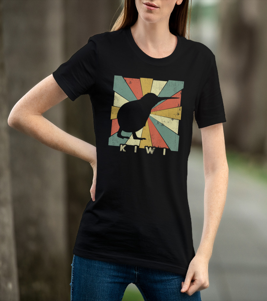 Vintage Kiwi Bird Retro Style Animal Lover T-Shirt