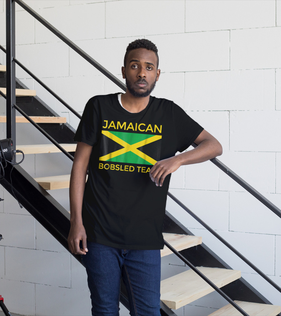 Jamaican Bobsled Team Jamaican Flag Jamaican Bobsled Team T-Shirt
