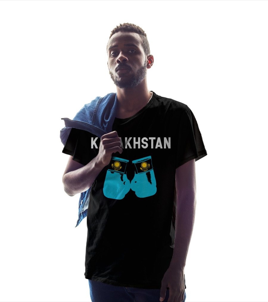 Kazakhstan Kazakh Boxing Gloves With National Emblem T-Shirt