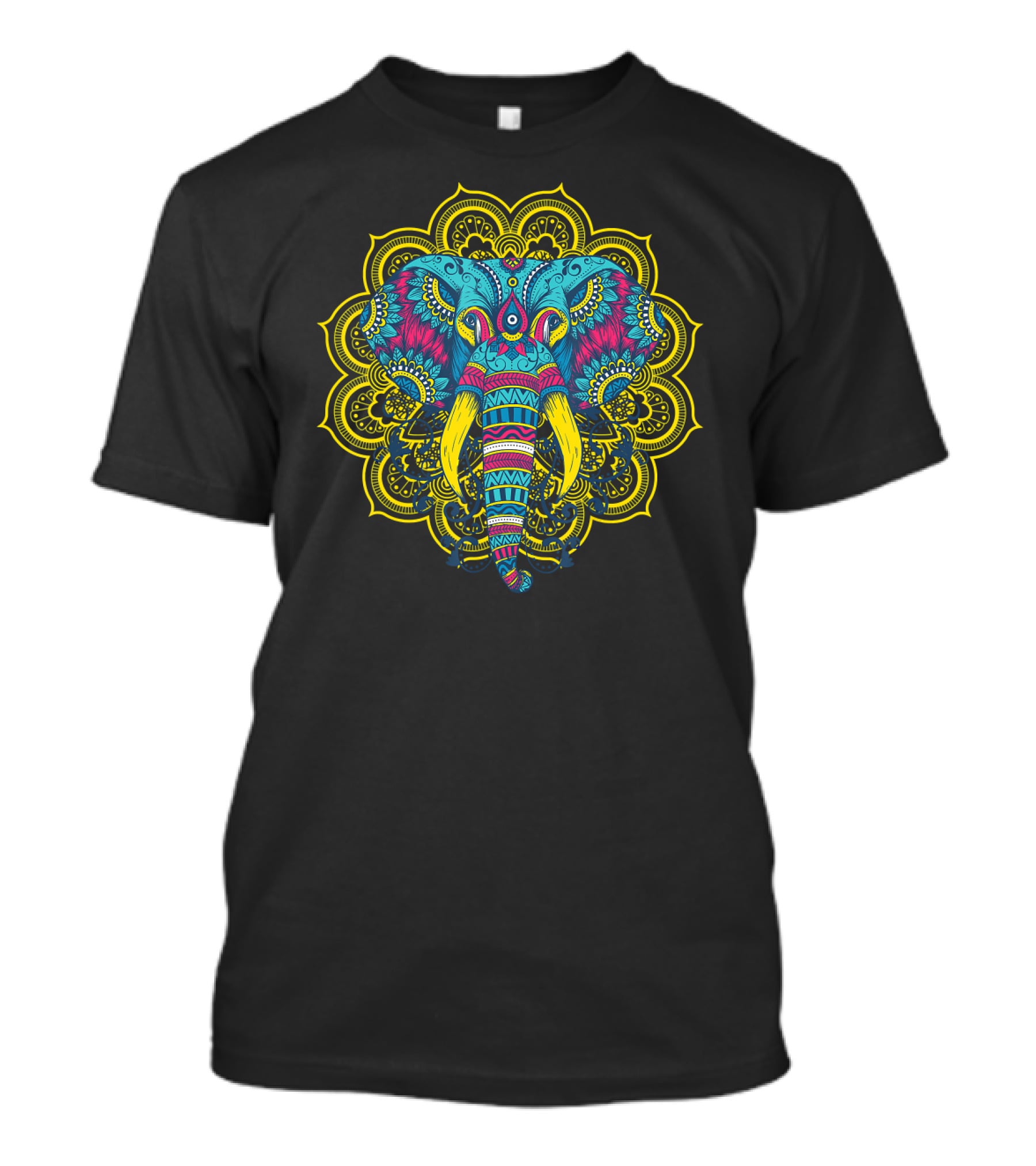 Elephant Lover Colorful Elephant Mandala T-Shirt