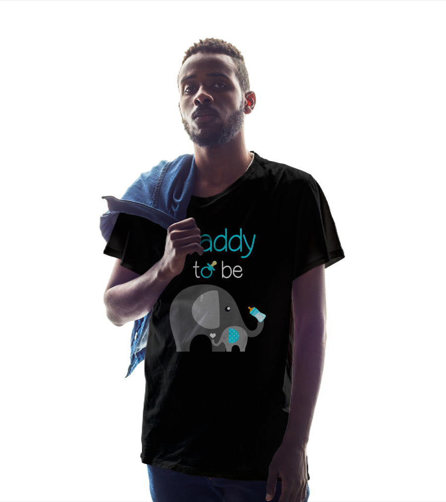 Daddy To Be Elephant Baby Shower With Baby Bottle And Pacifier T-Shirt