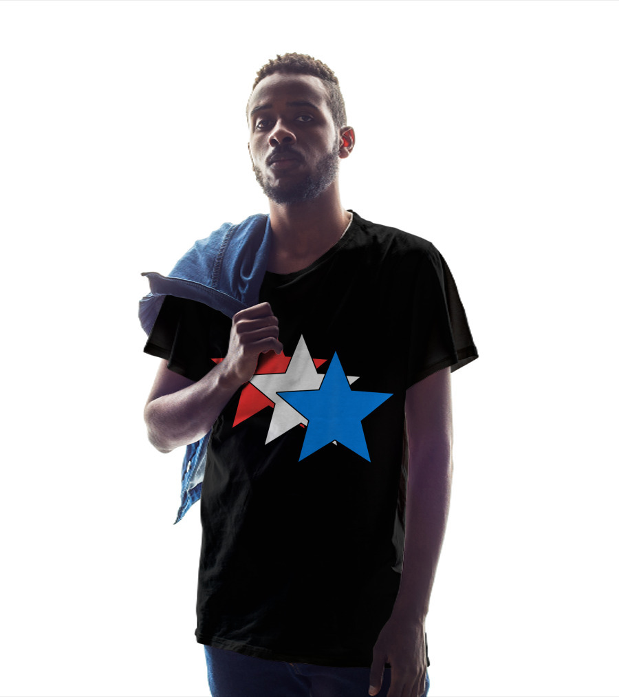 3 Three Stars Red White Blue American USA Fourth T-Shirt