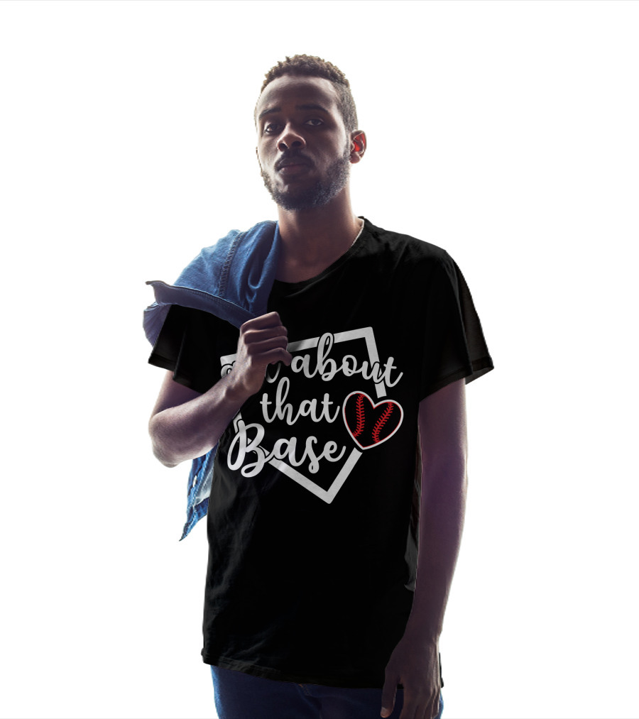 All About That Base Heart Home Plate Baseball Softball T-Shirt