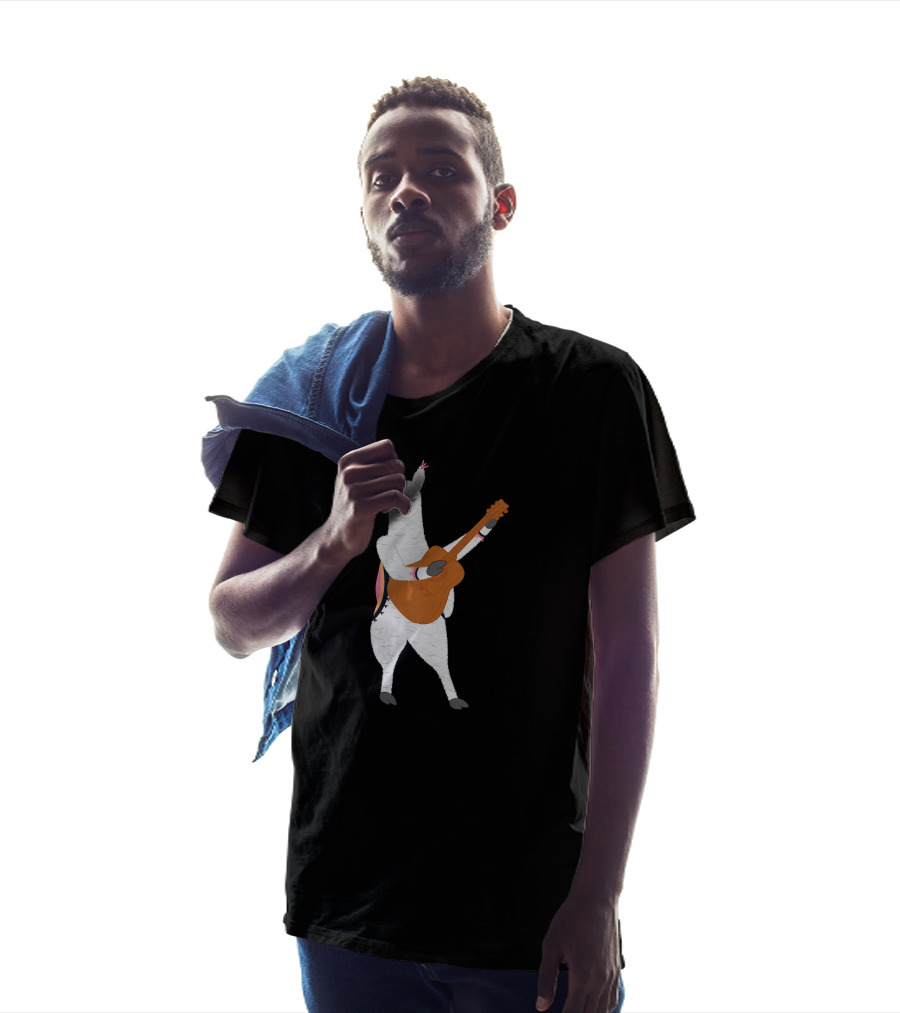 Alpaca Playing Classical Guitar Music With Llama T-Shirt