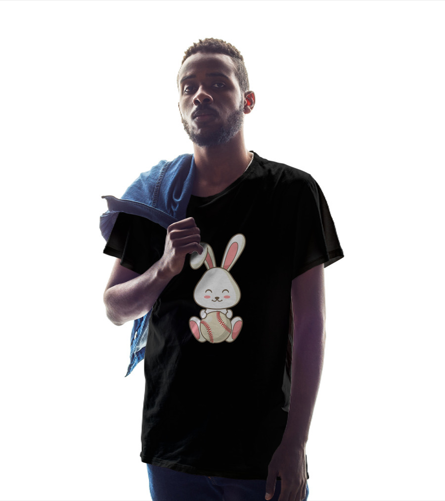 Easter Bunny Baseball Ball Easter Day Cute Rabbit T-Shirt