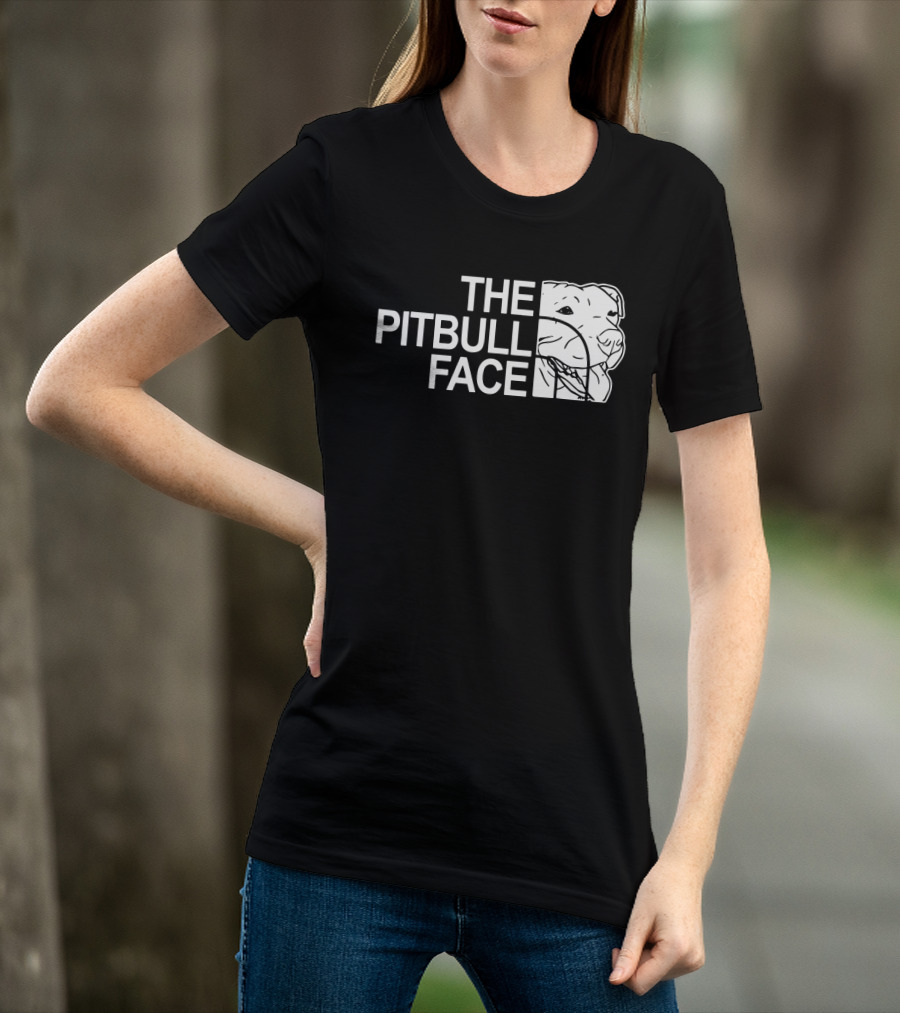 The Pitbull Face Funny Dog T-Shirt