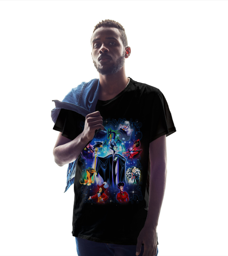 Disney Villains Maleficent Hades Ursula Scar Jafar Evil Queen Captain Hook Queen Of Hearts Cruella De Vil T-Shirt
