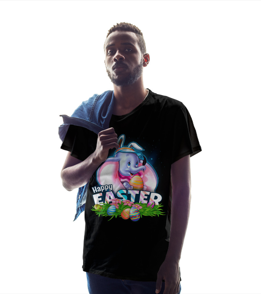 Happy Easter Dumbo With Colorful Easter Eggs T-Shirt
