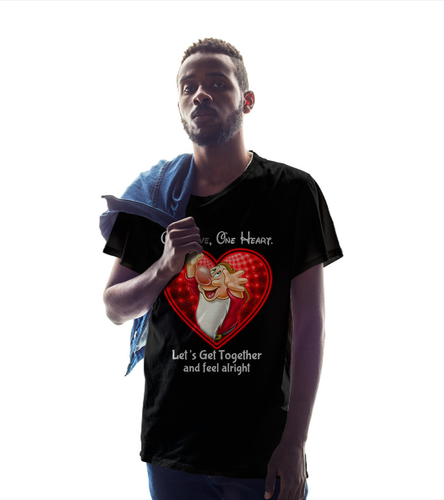 One Love One Heart Grumpy Let's Get Together And Feel Alright T-Shirt