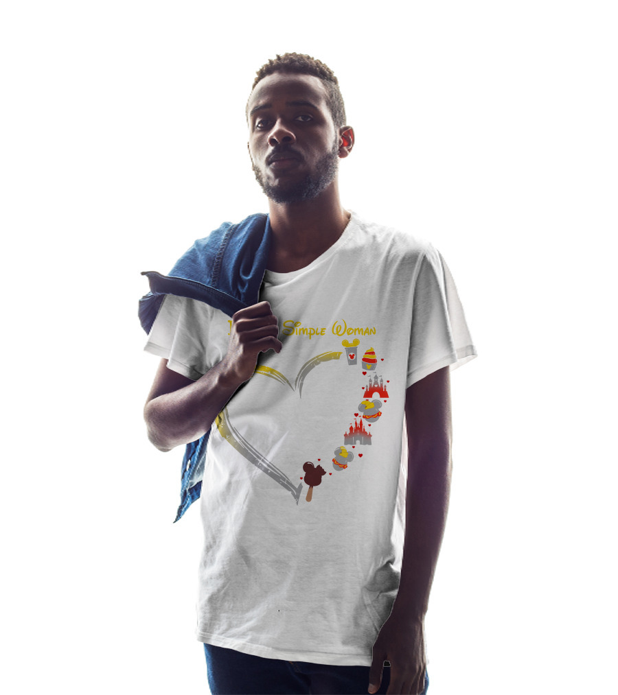 I Am A Simple Woman With Dumbo Ice Cream And Castle Hearts T-Shirt
