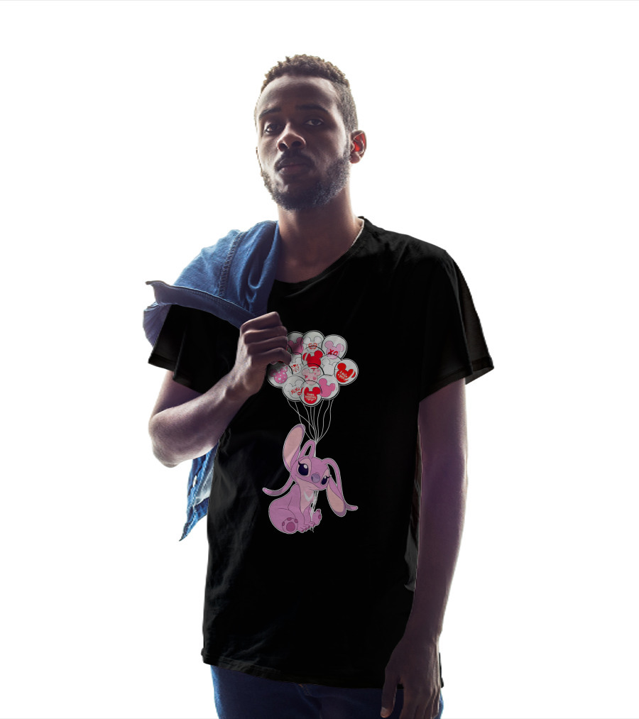 Angel Valentine's Day Balloons And Hearts T-Shirt
