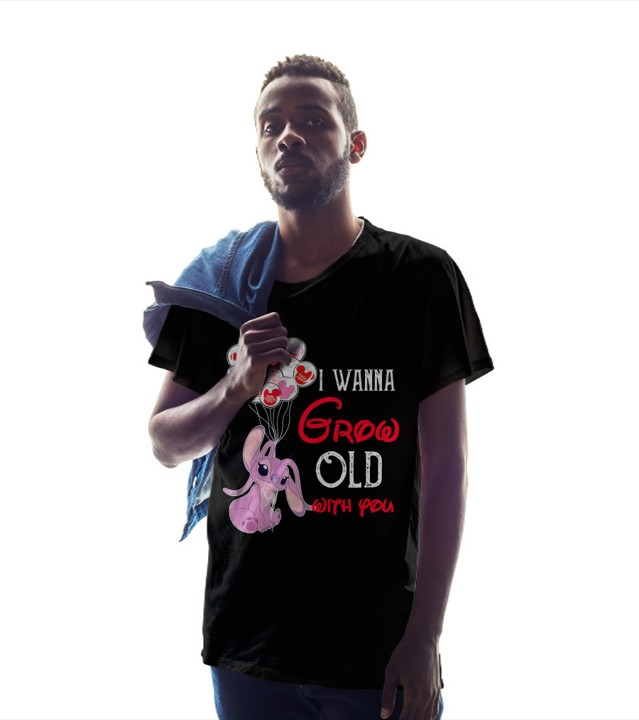 I Wanna Grow Old With You Angel Heart Balloons T-Shirt